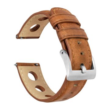 Rally Horween Leather Caramel Brown Watch Band - 22mm