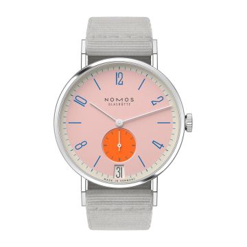 Nomos Glashütte Tangente 38 Datum Flamingopink