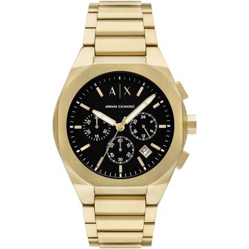 Armani Exchange Rafael Chronograph Gold-tone / Black 42mm