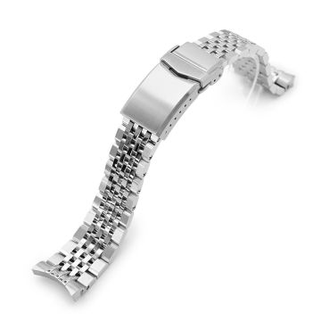Asteroid Watch Band for Omega Seamaster 41mm, 316L Stainless Steel Brushed and Polished V-Clasp - 16mm