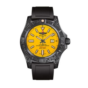 Breitling Avenger Blackbird 48 Black Titanium / Diamondworks / Cobra Yellow / Rubber