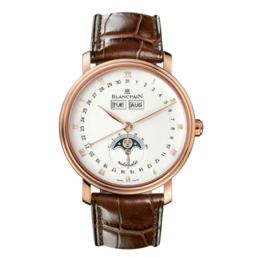 Blancpain Villeret Quantième Complet Red Gold / White