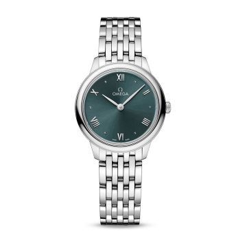 Omega De Ville Quartz 27.5 Stainless Steel / Turquoise / Bracelet