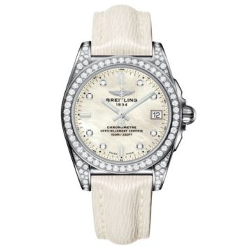 Breitling Galactic 36 Stainless Steel / Diamondworks / Pearl Diamond/ Sahara