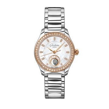 Glashütte Original Lady Serenade Luna Stainless Steel - Red Gold - Diamond / MOP / Bracelet