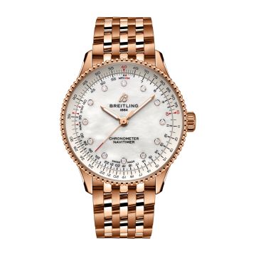 Breitling Navitimer Automatic 36 Red Gold / MOP / Bracelet