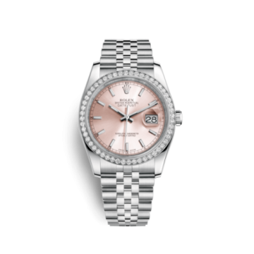 Rolex Datejust 36 Stainless Steel Diamond / Jubilee / Pink