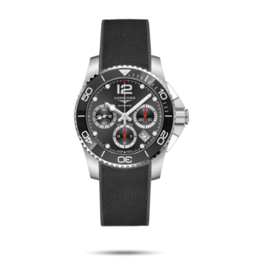 Longines HydroConquest 41 Automatic Chronograph Stainless Steel / Ceramic / Black / Rubber