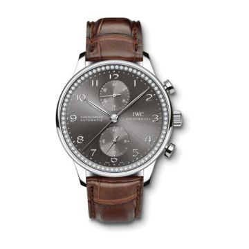 IWC Schaffhausen Portuguese Chrono-Automatic White Gold / 80 Diamond