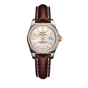 Breitling Galactic 29 Stainless Steel / Rose Gold / Diamond / Pearl / Calf