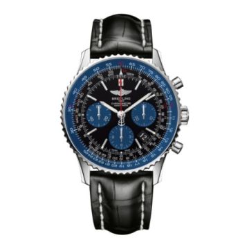 Breitling Navitimer 01 43 Stainless Steel / Blue Edition / Croco / Pin