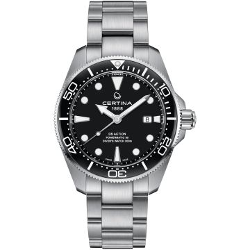 Certina DS Action Diver Powermatic 80 43 Stainless Steel / Black / Bracelet