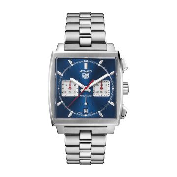 TAG Heuer Monaco Calibre Heuer 02 Stainless Steel / Blue / Bracelet