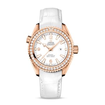 Omega Seamaster Planet Ocean 600M Co-Axial 37.5 Red Gold / Diamond / White / Alligator