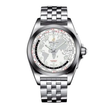 Breitling Galactic Unitime Stainless Steel / SleekT / Antarctica White / Bracelet