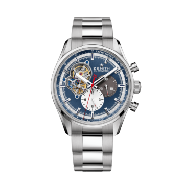 Zenith El Primero Chronomaster Open Stainless Steel / Blue 1969 / Bracelet