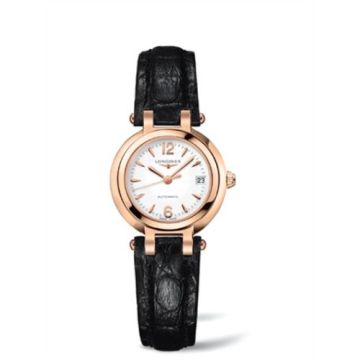 Longines PrimaLuna Automatic 26.5 Pink Gold Leather Arabic