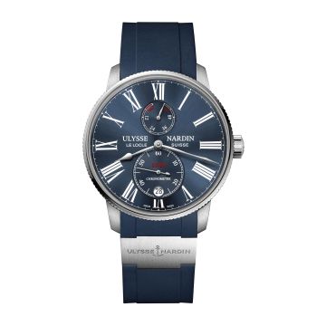 Ulysse Nardin Marine Torpilleur Stainless Steel / Blue / Rubber