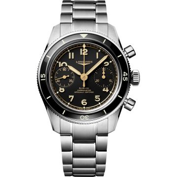 Longines Spirit Chronograph Flyback 39.5 Stainless Steel / Black / Bracelet