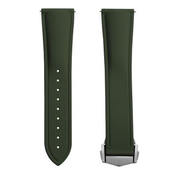 Endurance Rubber Deployant Watch Strap - Cargo Green - 21mm