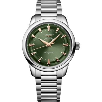 Longines Conquest Heritage 38 Stainless Steel / Green / Bracelet