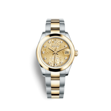 Rolex Datejust 31 Rolesor Yellow Domed / Oyster / Champagne Computer