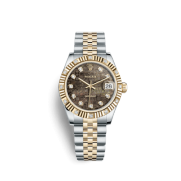 Rolex Datejust 31 Rolesor Yellow Fluted Diamond / Jubilee / Black MOP Computer