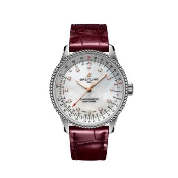 Breitling Navitimer 1 35 Automatic Stainless Steel / MOP / Croco / Pin