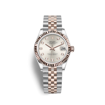 Rolex Datejust 31 Stainless Steel/ Rose Gold / Fluted / Silver - Diamond / Jubilee