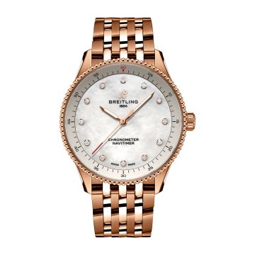 Breitling Navitimer Quartz 32 Red Gold / MOP / Bracelet