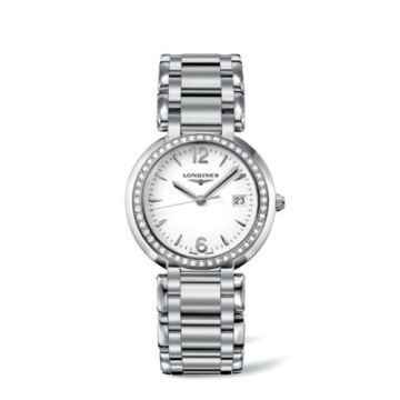 Longines PrimaLuna Quartz 34 Stainless Steel / Diamond / White / Bracelet
