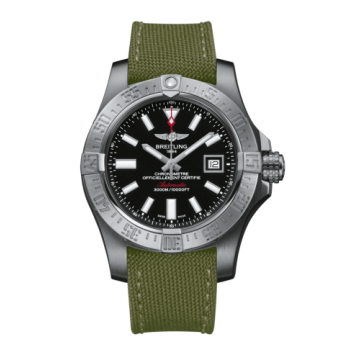 Breitling Avenger II Seawolf Stainless Steel / Volcano Black / Military / Pin