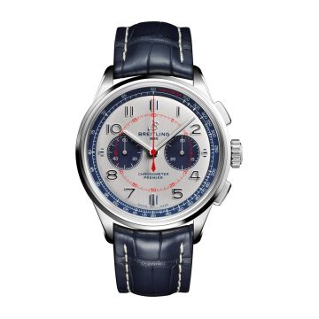 Breitling Premier B01 Chronograph 42 Bentley Mulliner Stainless Steel / Silver / Croco / Folding
