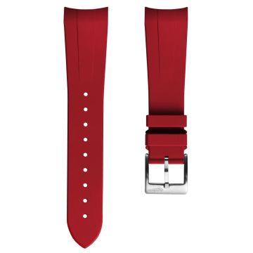 WatchGecko Premium Rubber Watch Strap to fit Tudor Black Bay 41mm -  Red - 22mm