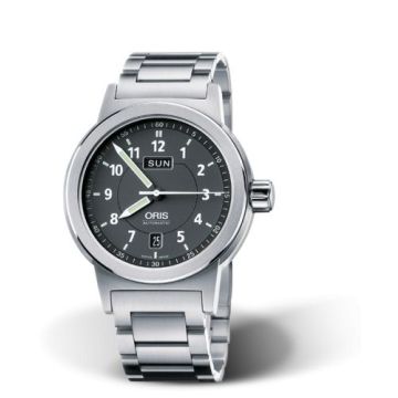 Oris BC3 Day Date 42 Stainless Steel / Black / Bracelet