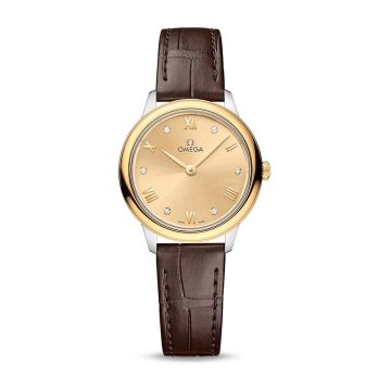 Omega De Ville Quartz 27.5 Stainless Steel - Yellow Gold / Champagne - Diamond