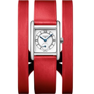 Longines Mini Dolce Vita 21.5 Quartz Stainless Steel / Silver / Triple Cuff Red