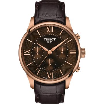 Tissot Chemin Des Tourelles Chronograph Automatic Rose Gold / Brown