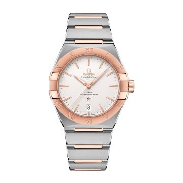 Omega Constellation Master Chronometer 39 Stainless Steel / Sedna Gold / Silver / Bracelet