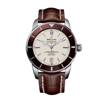 Breitling Superocean Heritage II 46 Stainless Steel / Bronze / Silver / Croco / Pin