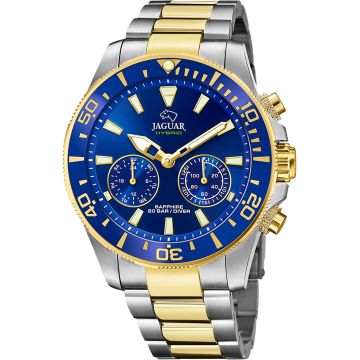 Jaguar Connected Men Diver Chronograph Hybridwatch Bicolour / Blue