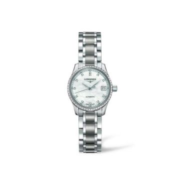 Longines Master Collection Date 25.5 Stainless Steel - Diamond / MOP / Bracelet