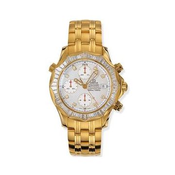 Omega Seamaster Diver 300M Automatic 41.5 Chronograph Yellow Gold / Diamond / Silver / Bracelet
