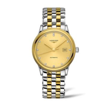 Longines Flagship 40 Stainless Steel - Yellow Gold / Gilt - Diamond / Bracelet