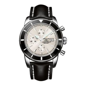 Breitling Superocean Heritage 46 Chronograph Stainless Steel / Black / Stratus Silver / Calf