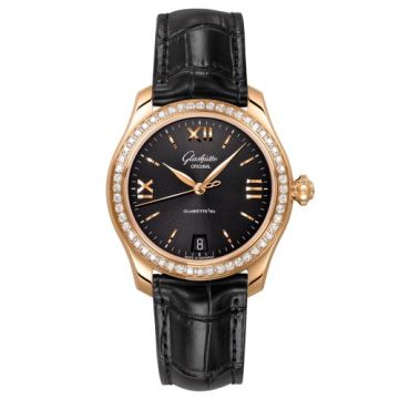 Glashütte Original Lady Serenade Rose Gold / Diamond / Black / Alligator - Folding