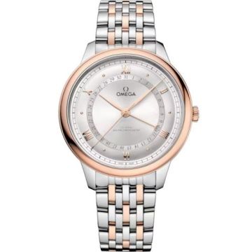 Omega De Ville Prestige Co-Axial Master Chronometer Pointer Date 42 Stainless Steel - Sedna Gold / Silver / Bracelet