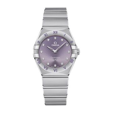 Omega Constellation Manhattan 28 Quartz Stainless Steel / Purple