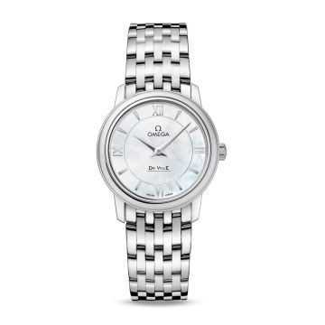 Omega De Ville Prestige Quartz 27.4 Stainless Steel / MOP / Bracelet