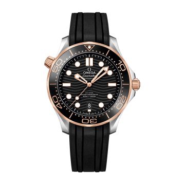 Omega Seamaster Diver 300M Master Co-Axial 42 Stainless Steel / Sedna Gold / Black / Rubber